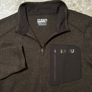KUIU Base Camp High Loft Sweater Fleece Mens 2XL Brown Half Zip Hunting